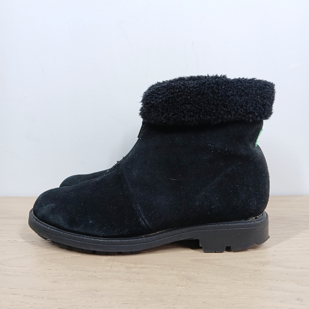Cougar Black Suede Shearling Lined Winter Ankle Boots 826